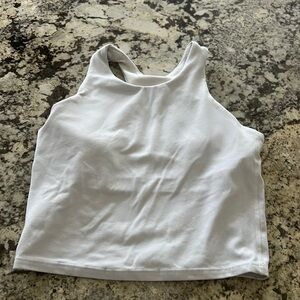 Athleta Girl cropped white tank